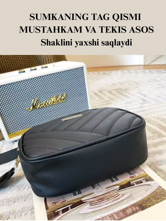 Ayollar uchun keng tasmali yelkama sumka