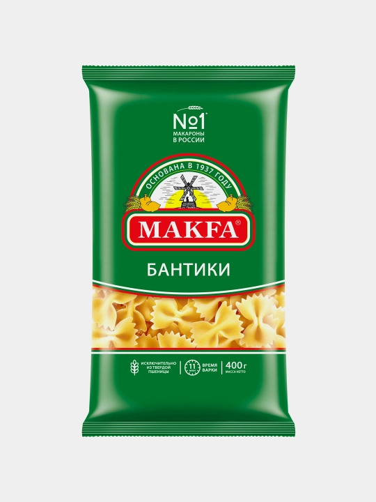 Макароны Makfa бантики, 400 г