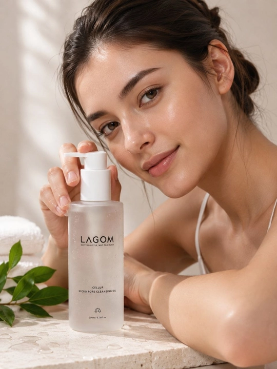 Chuqur tozalash uchun Lagom Cellup Micro Pore Cleansing Oil gidrofil moyi, 200 ml - 