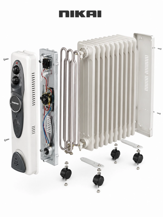 Yog‘li radiator, elektr isitgich, xona isitgich, NIKAI radiator, 11 seksiyali radiator