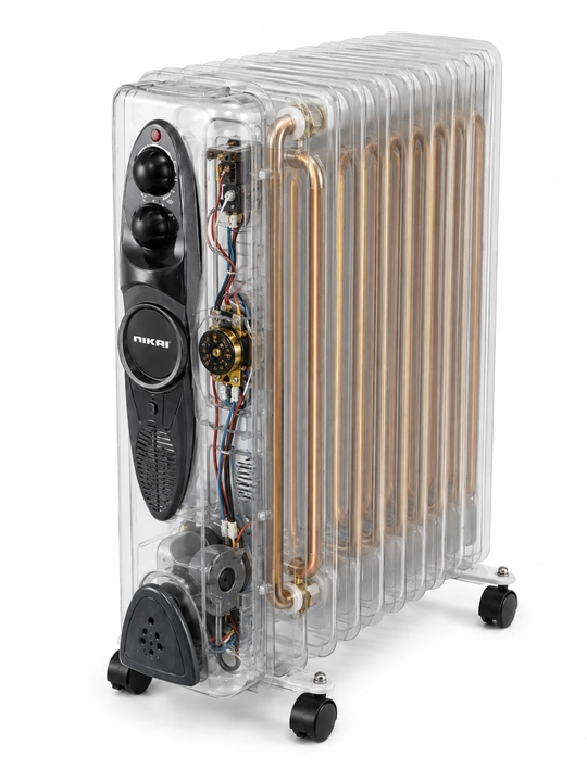 Yog‘li radiator, elektr isitgich, xona isitgich, NIKAI radiator, 11 seksiyali radiator