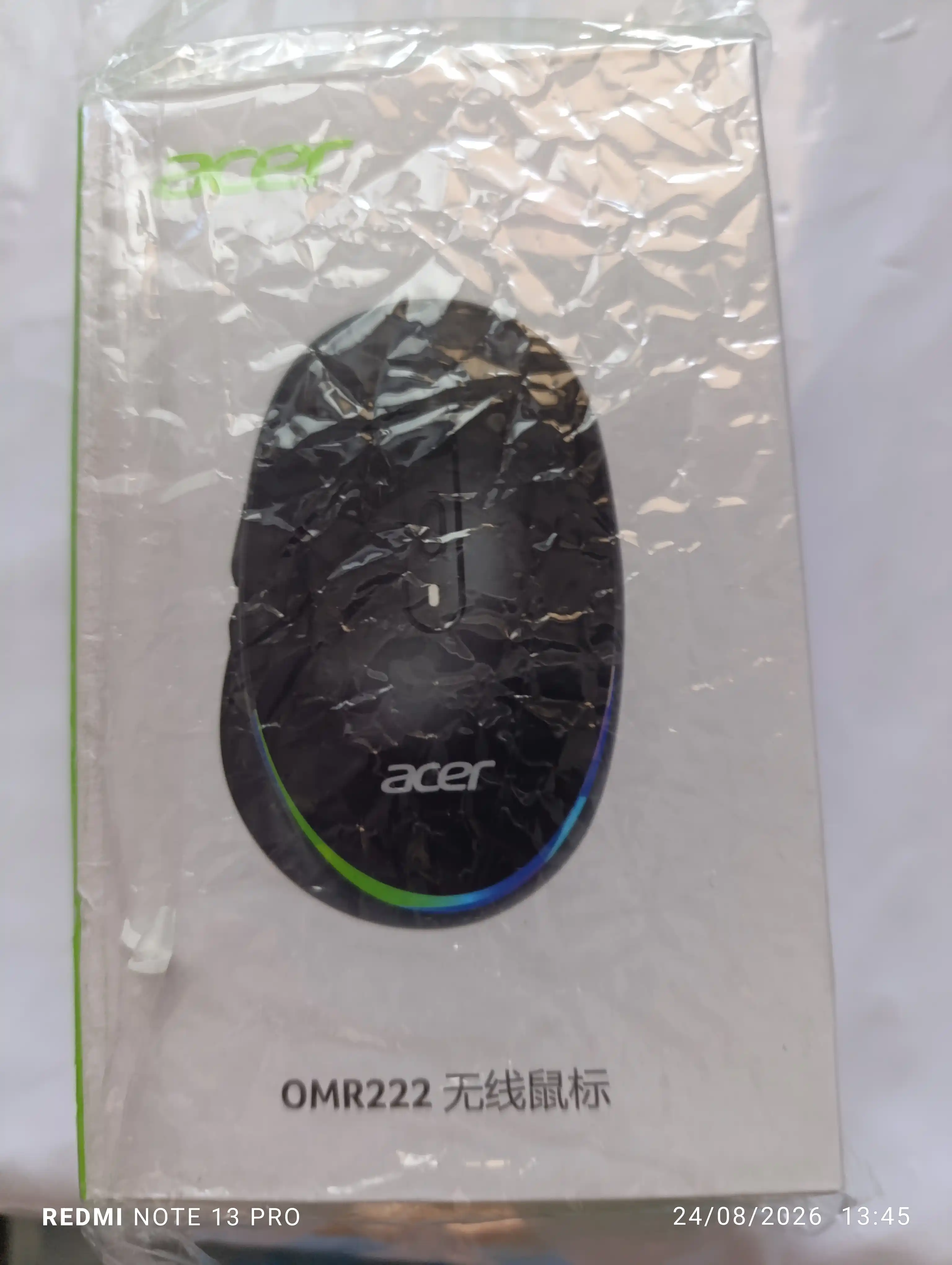 Simsiz kompyuter mini-sichqonchasi ACER, 2 rejim Bluetooth +2.4G, RGB orqa yorug'lik bilan