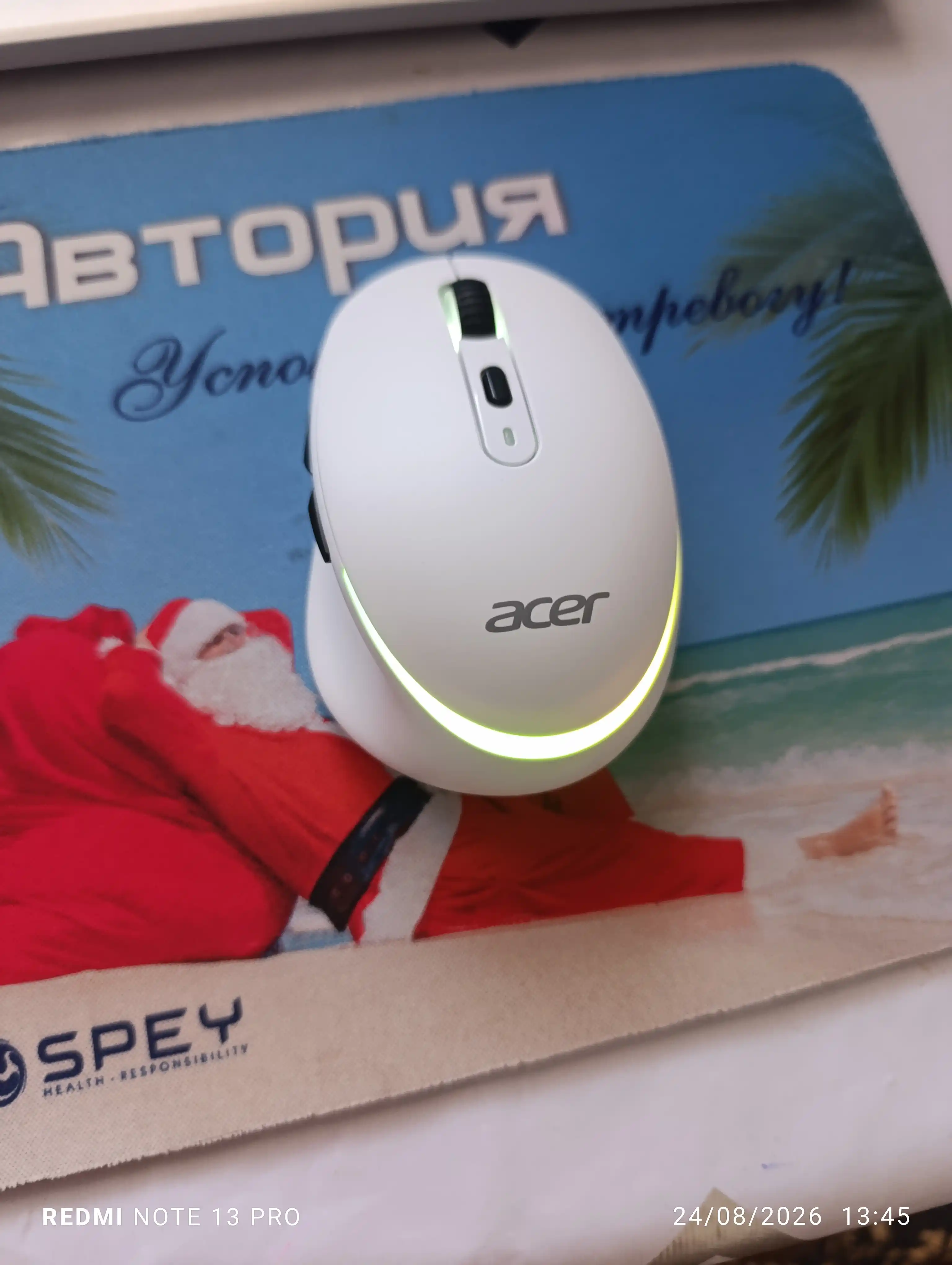 Simsiz kompyuter mini-sichqonchasi ACER, 2 rejim Bluetooth +2.4G, RGB orqa yorug'lik bilan