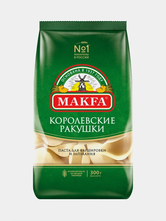 MAKFA qirollik chig‘anoqlari makaronlari 300 gr