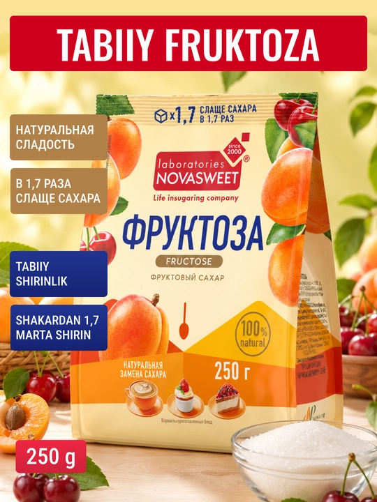Фруктоза, "NOVASVIT", DP 250g [40] - 