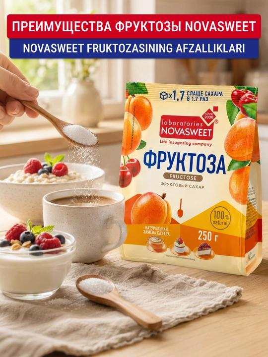 Фруктоза, "NOVASVIT", DP 250g [40]