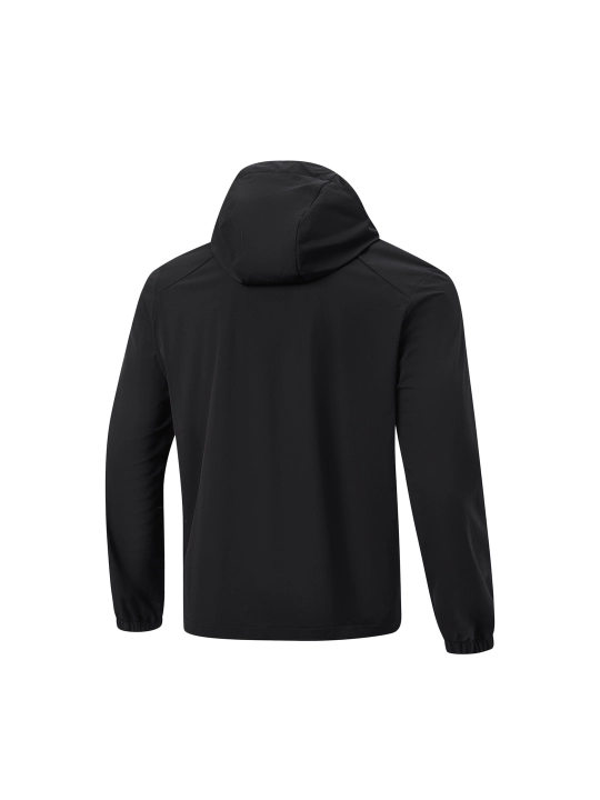 Erkaklar uchun Li-Ning Essentials AFDW929 kapushonli suv qaytaruvchi vetrovka