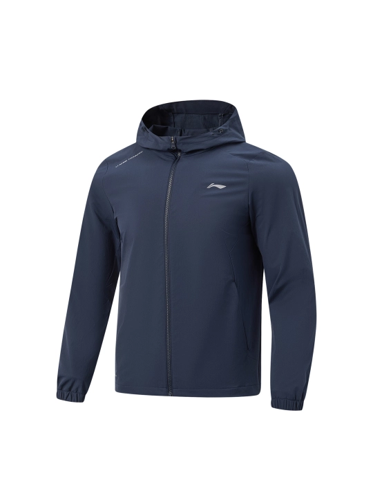 Мужская водоотталкивающая ветровка Li-Ning Essentials AFDW929 с капюшоном - 