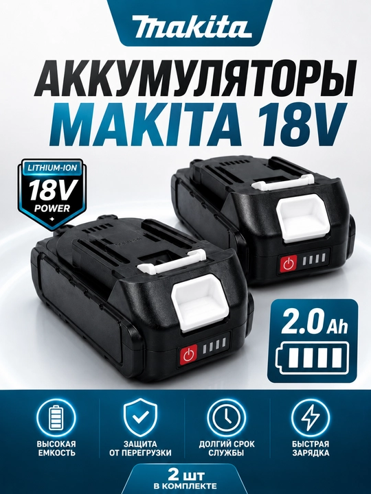 Akkumulyatorli shurupovyort to‘plami, 2 ta akkumulyator, keysi va nasadkalar bilan