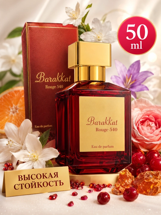 Ayollar uchun atir Barakkat Rouge 540, 50 ml, atir, sovg‘a uchun atir - 