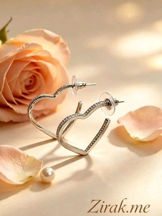 Серьги-сердечки для стильных девушек и женщин