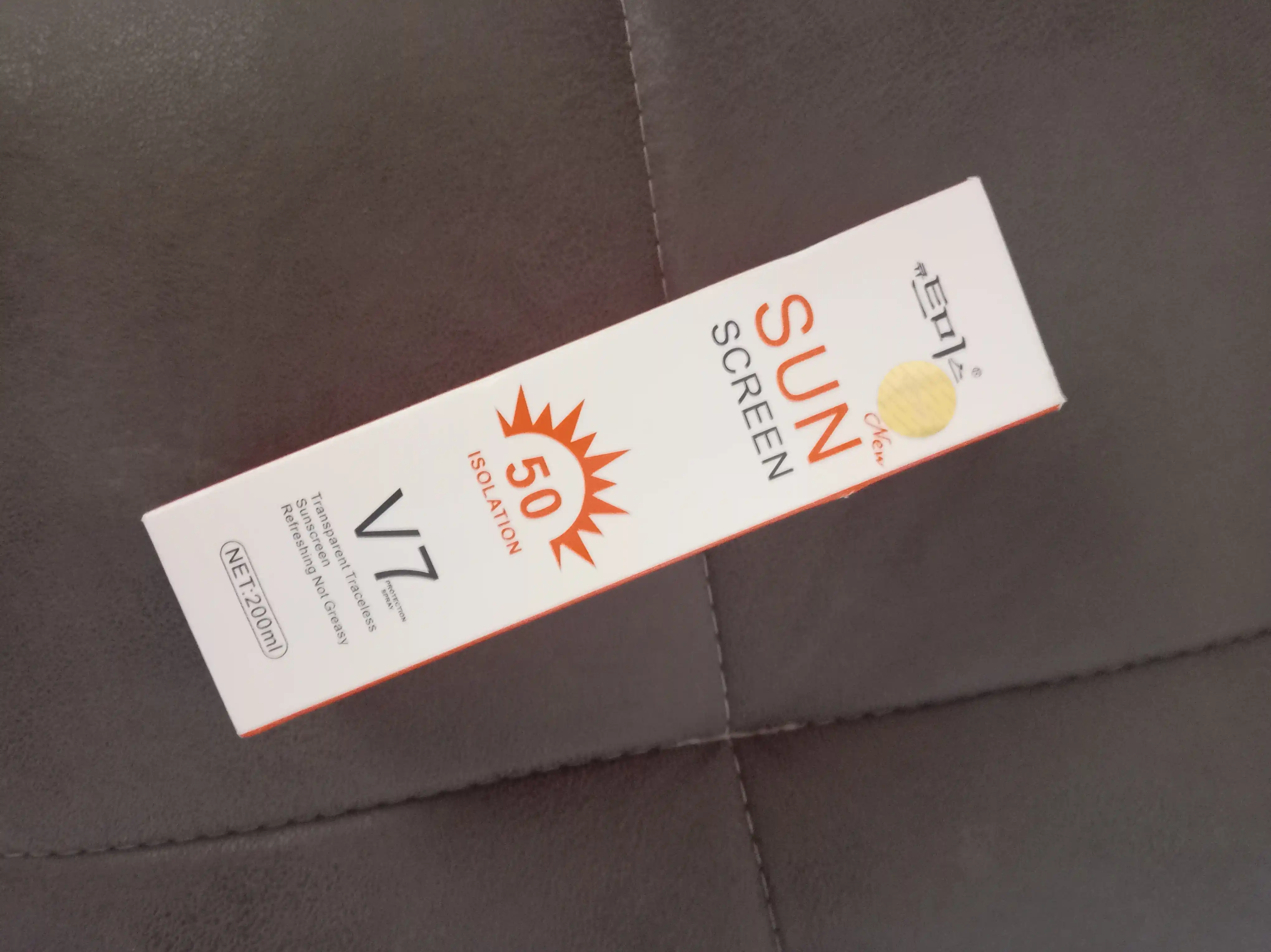 Quyoshdan himoya qiluvchi sprey kremi, 50 spf Quyosh ekrani V7, 200 ml
