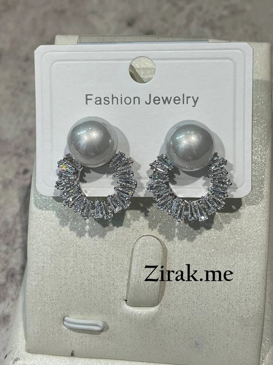 Серьги женские, с круглым жемчугом и кристаллами, бижутерия Fashion Jewelry