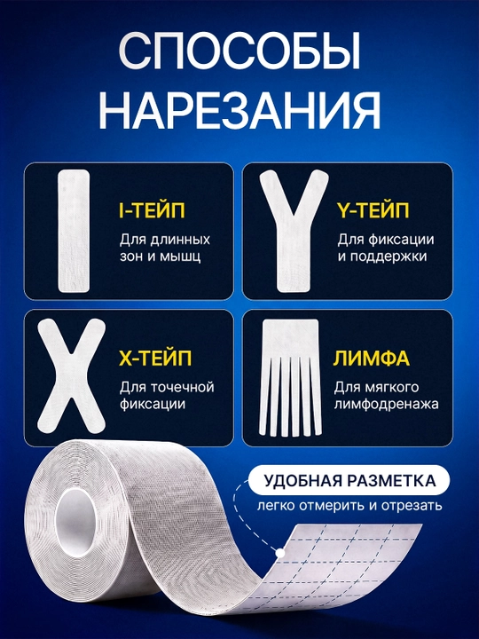 Кинезио тейп для лица и тела, тейпы, кинезиологическая лента от морщин