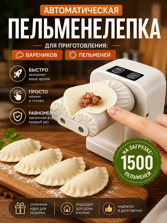 Электрическая машина для пельменей и вареников, автоматический аппарат, USB - 