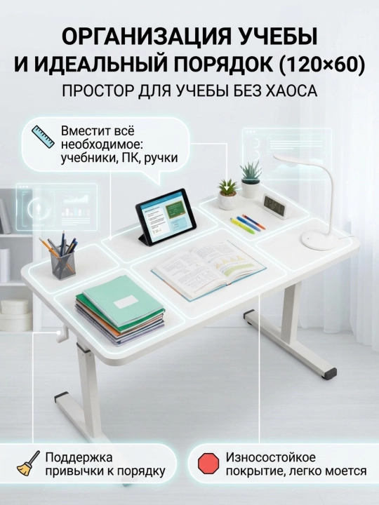 Стол письменный растущий, регулируемый, игровой компьютерный, парта для школьника