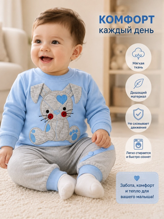 Bolalar uchun sovg‘a dvoyka, o‘g‘il va qizlar uchun ikki qismli kofta va shim komplekti