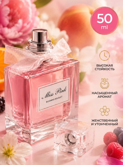 Ayollar uchun Miss Pink atiri, ayollar uchun atir, 50 ml - 