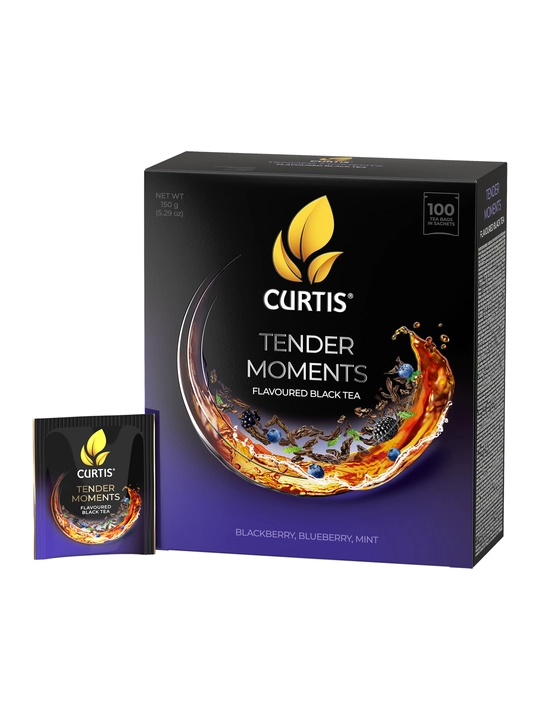 Qora choy Curtis "Tender Moments", 100 ta paketcha