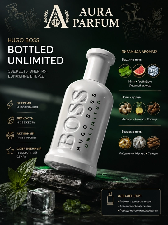 Духи мужские  Bottled Unlimited всесезонный парфюм для мужчин и отличные подарки - 