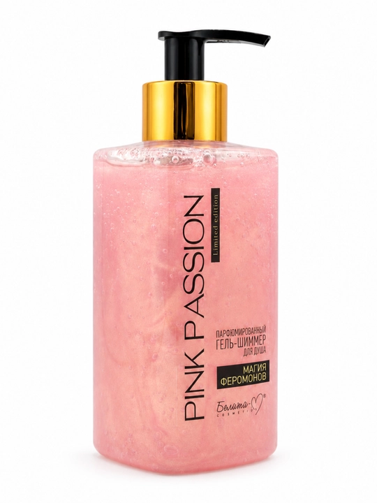 Belita-M Pink Passion “Feromonlar sehri” parfyumlangan shimmer dush geli, 300 g - 