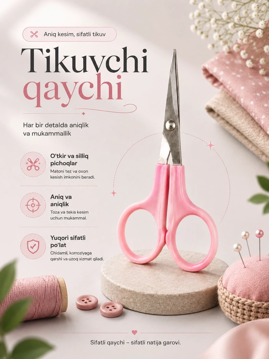 Ножницы портновские, для рукоделия кроя ткани - 