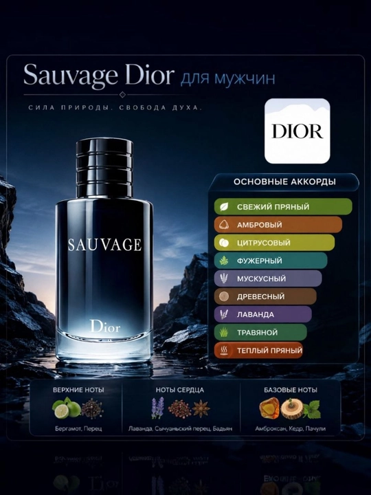 Коллекция мужской парфюмерии Sauvage Dior, Bois Imperial, Lacosta12, B.Tygar, Ganymade