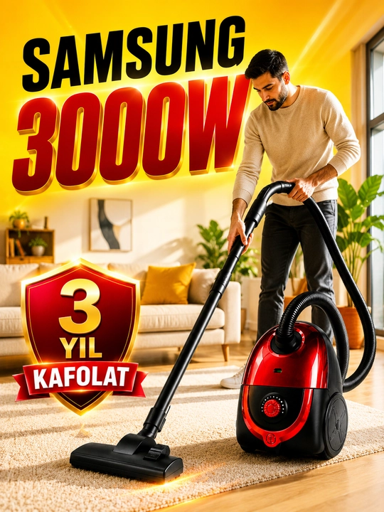 Samsung Premium Power 3000W, мощный пылесос с мешком, HEPA фильтр, 1.5 л  кабель, 5 м - 