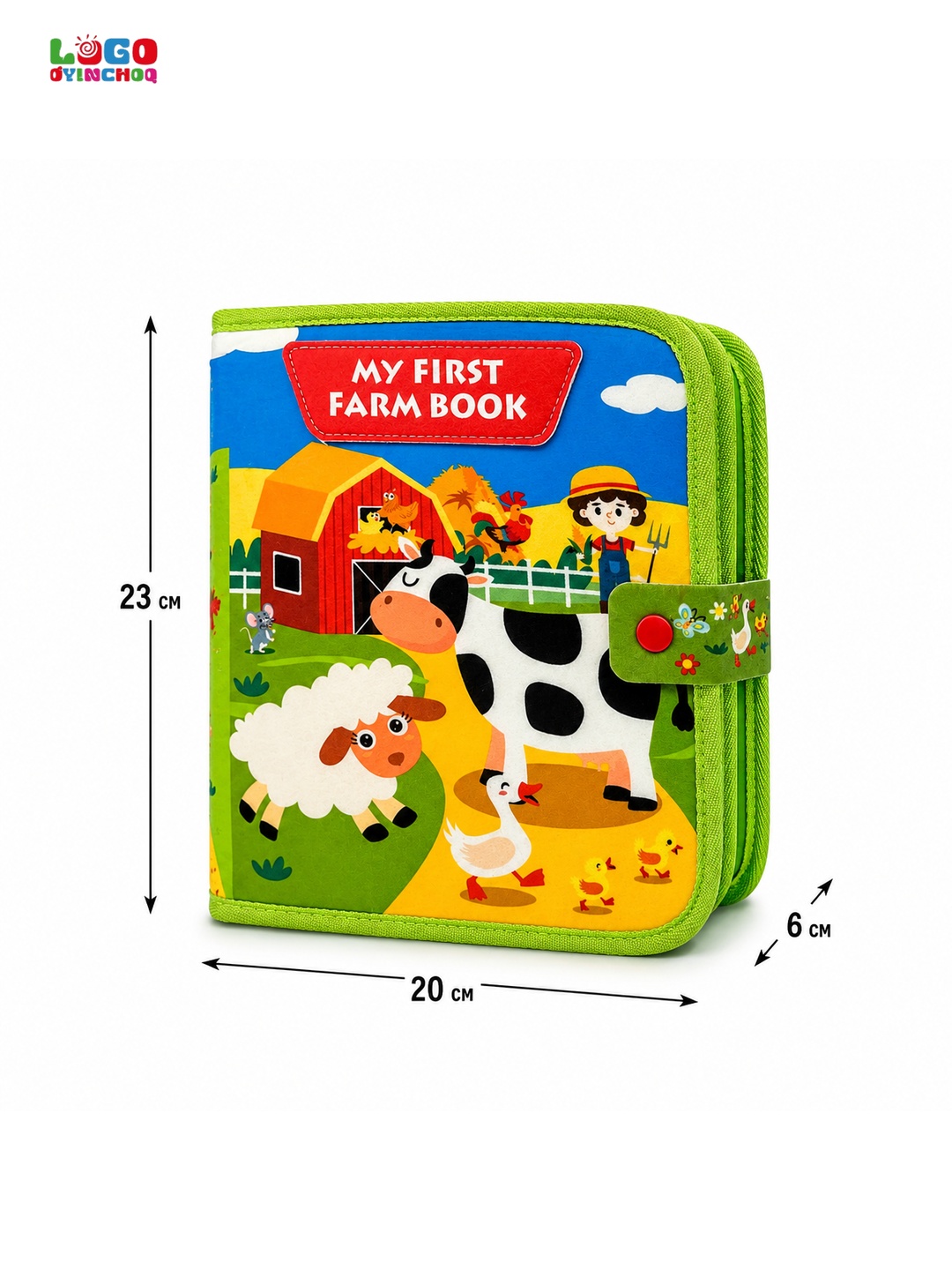 Fetr kitobcha bizibord, bolalar uchun Montessori sensor rivojlantiruvchi o'yinchoq