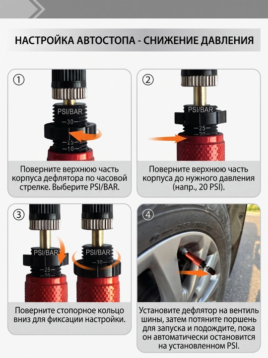 Автоматические дефляторы шин