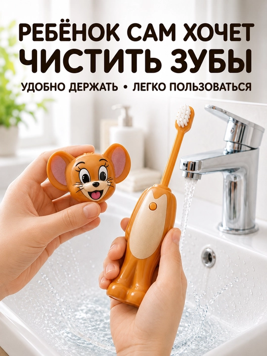 Веселая зубная щетка для детей