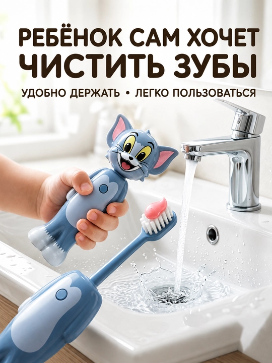 Веселая зубная щетка для детей