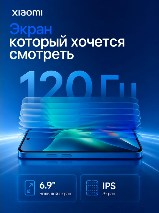 Смартфон Xiaomi Redmi 17, 8/256 ГБ, 6.9″ 120 Гц, 50 МП, 7500 мАч