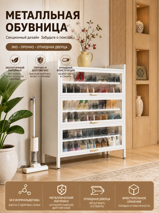 Вместительный шкаф для обуви на большую семью