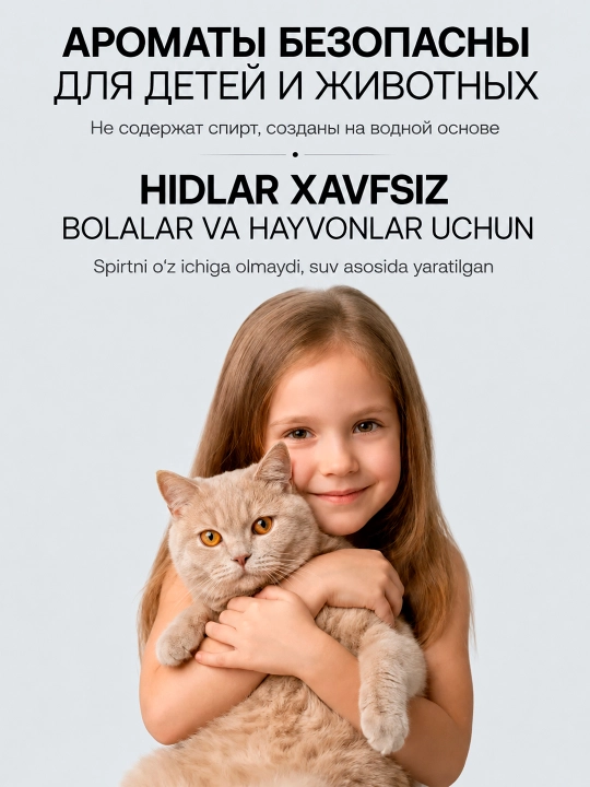 Uy uchun avtomatik havo xushbo'ylantirgich va aromadiffuzor sovg‘a sifatida