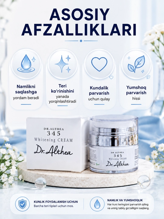 Dr.Althea 345 Whitening Cream yuz kremi
