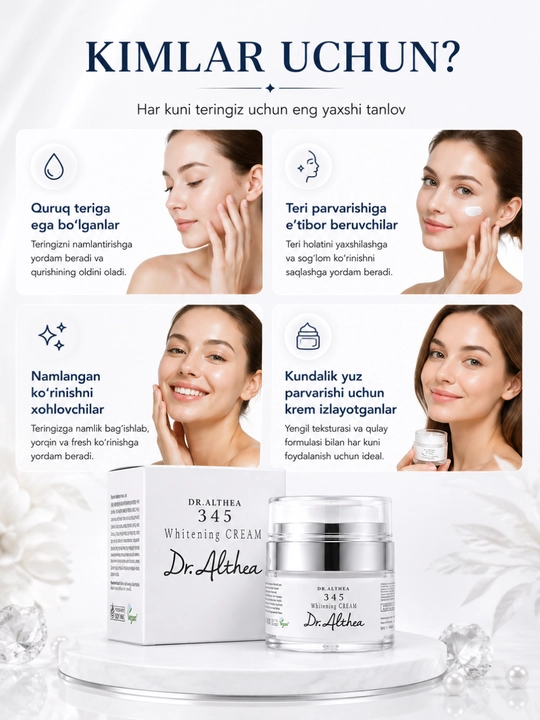 Dr.Althea 345 Whitening Cream yuz kremi