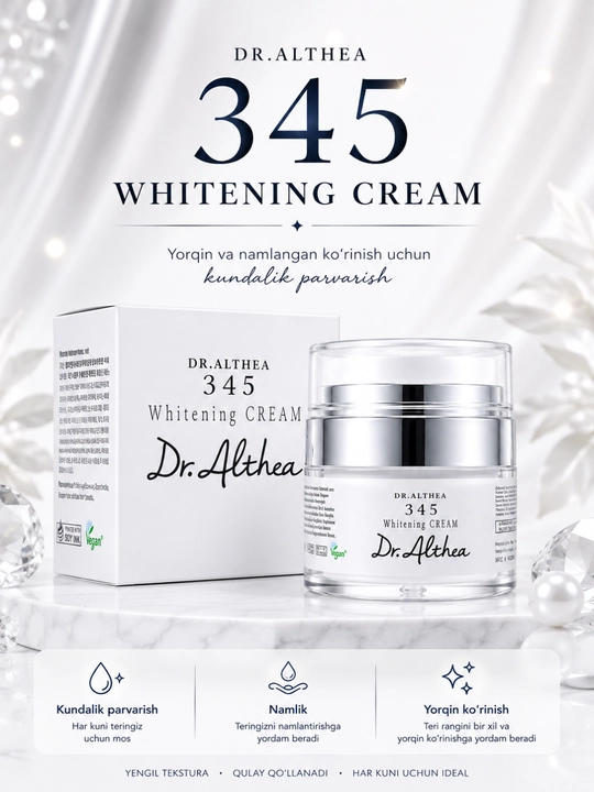 Dr.Althea 345 Whitening Cream yuz kremi