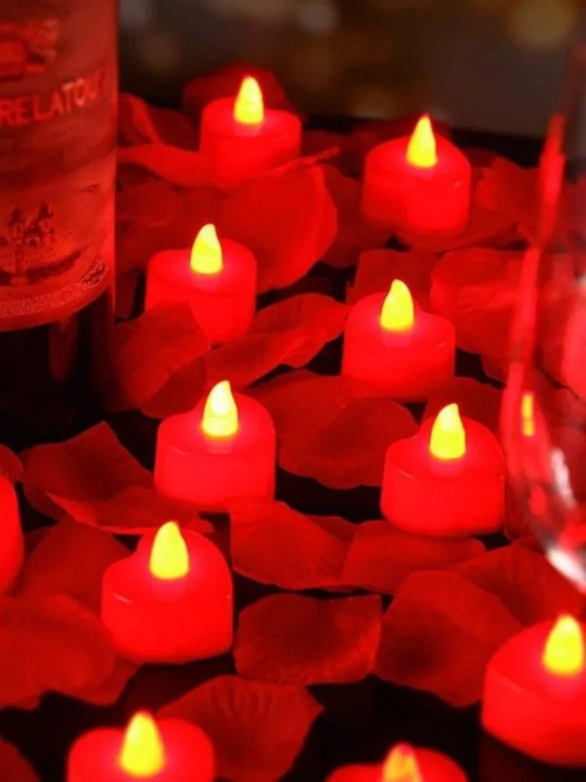 Romantik LED yurak shamlar — olovsiz dekorativ chiroqlar