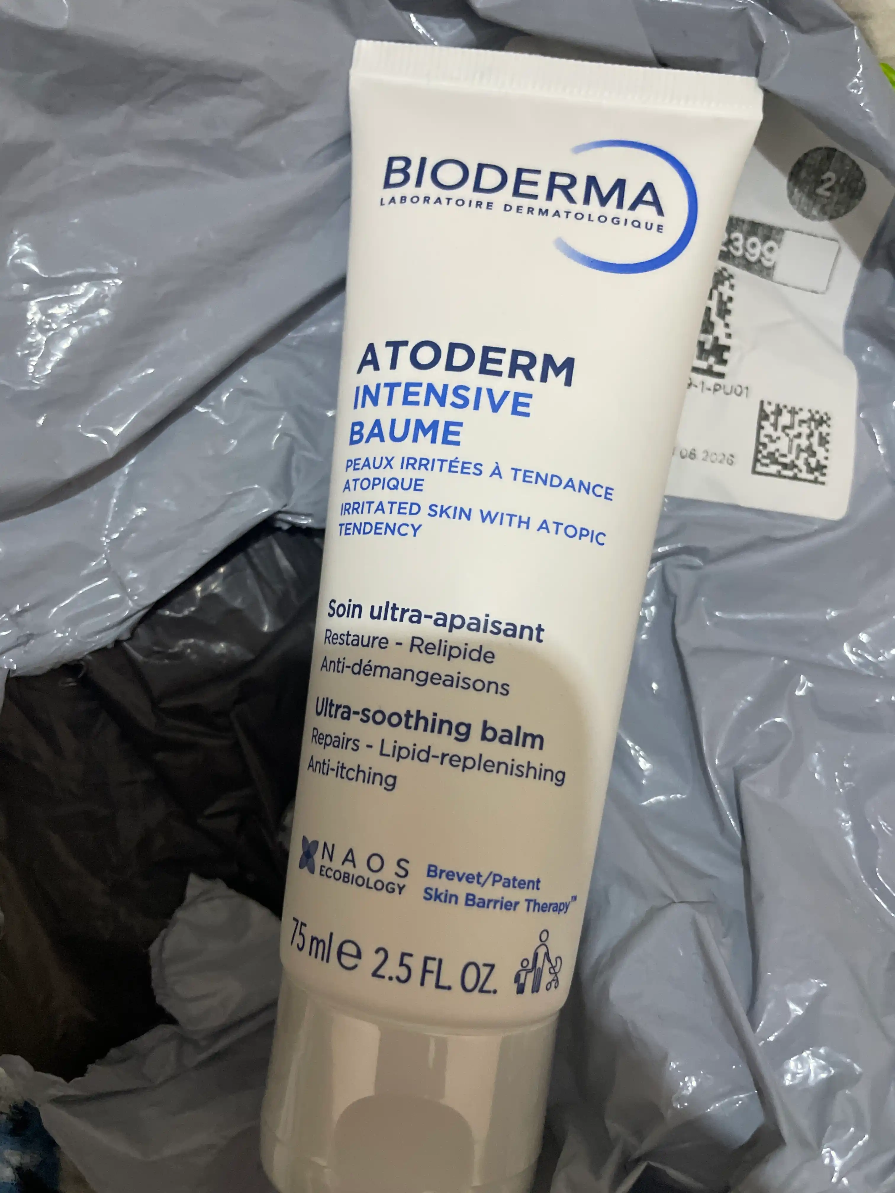 Yuz va tananing quruq terisi uchun Atoderm intensiv balzam, 75 ml