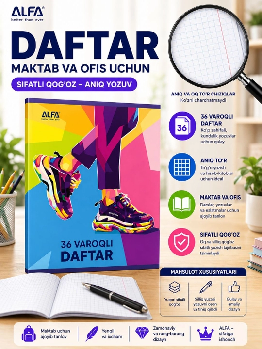 Katak daftar, 36 varaq