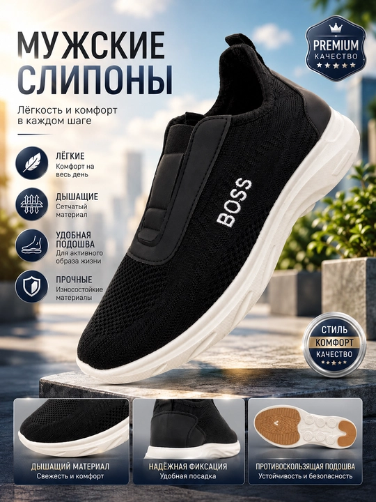 Erkaklar BOSS krossovkasi – sport oyoq kiyimi