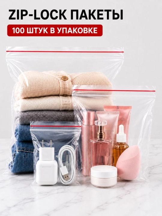 Зип пакеты, упаковочные, маленькие, с замком, Zip Lock