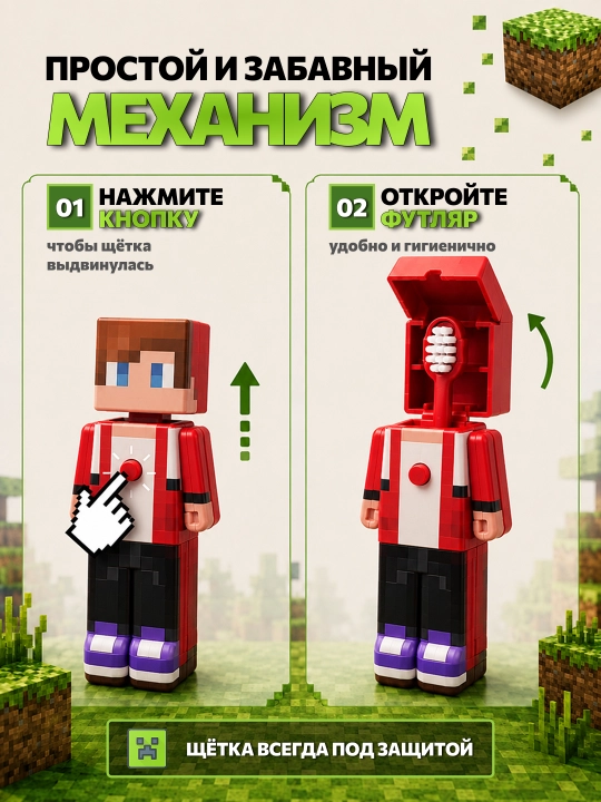 Детская зубная щетка, зубная щетка для детей, Minecraft, Марио, Лабубу, Зоотопия