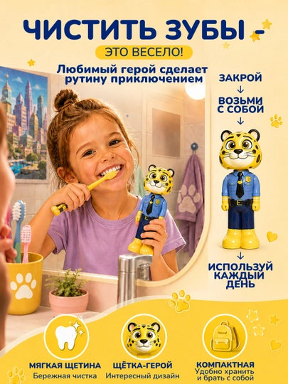 Детская зубная щетка, зубная щетка для детей, Minecraft, Марио, Лабубу, Зоотопия