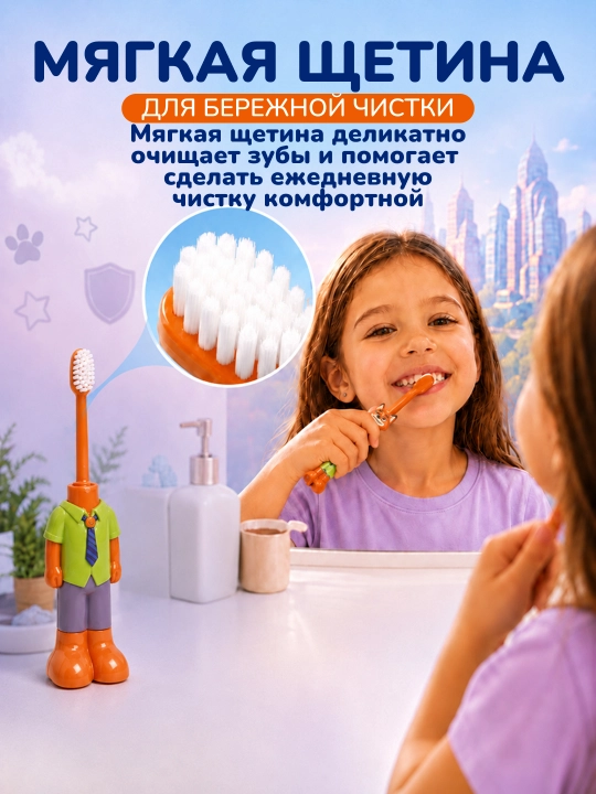 Детская зубная щетка, зубная щетка для детей, Minecraft, Марио, Лабубу, Зоотопия