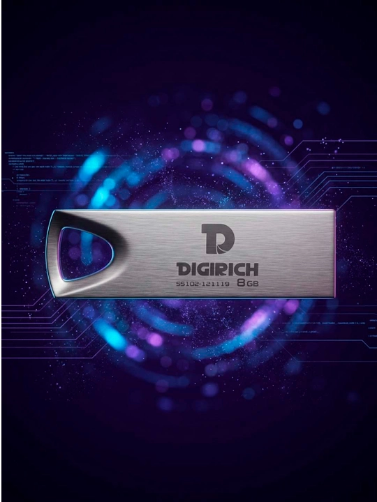 Флешка Digirich Ritz металлическая USB 2.0, 2/4/8/16/32ГБ