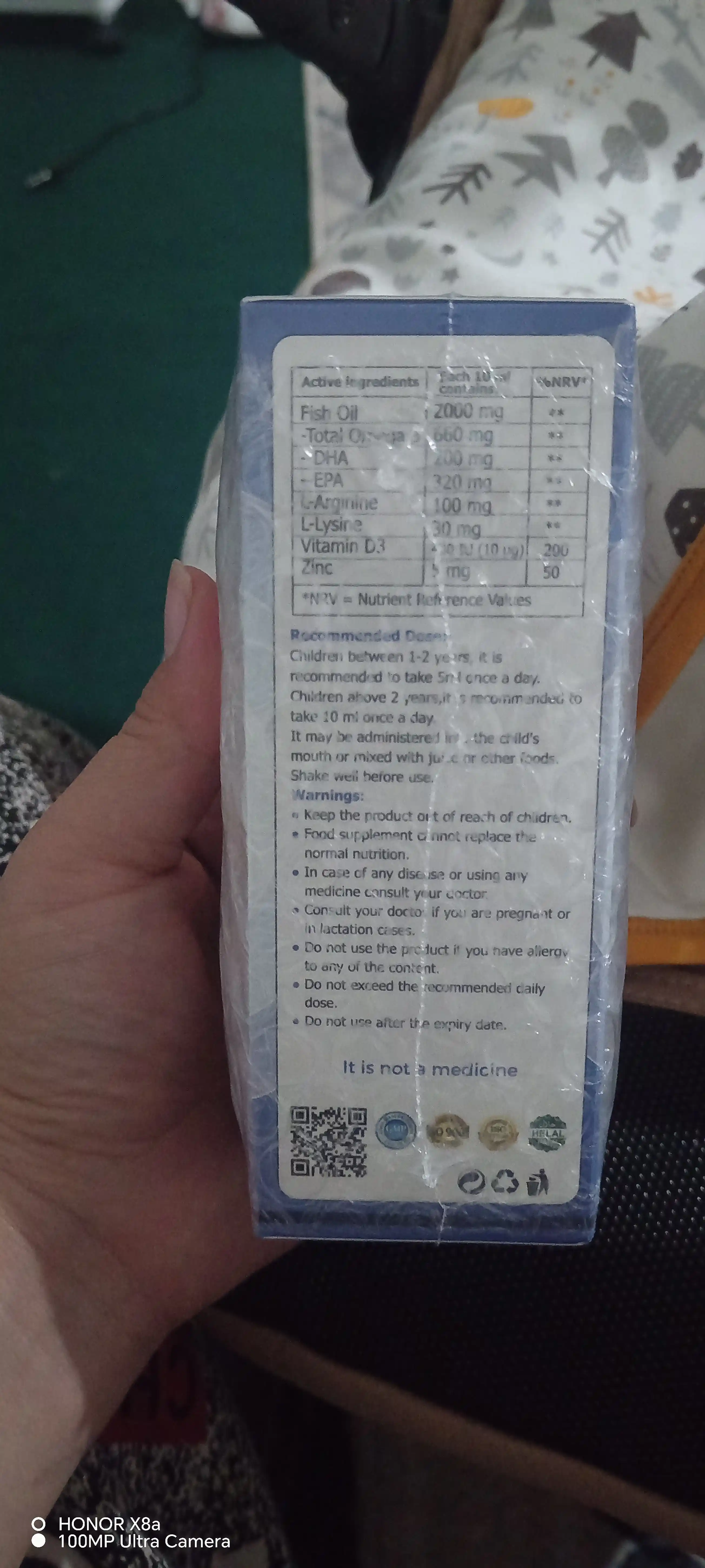 OmegaRos siropi, omega 3 bolalar uchun, bolalar uchun vitaminlar, bolalar vitamini, Halol
