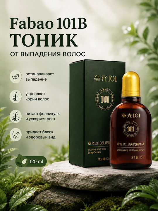 Fabao 101B тоник для кожи головы против выпадения волос, 120 мл - 