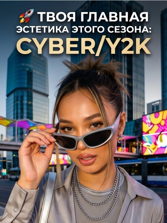 Quyoshdan himoyalovchi ayollar ko‘zoynagi, У007-CN-014 quyoshdan himoyalovchi y2k
